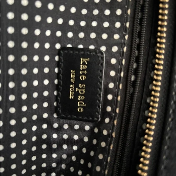 Kate Spade Stevie Black Leather Satchel Purse Bag - Picture 7 of 13
